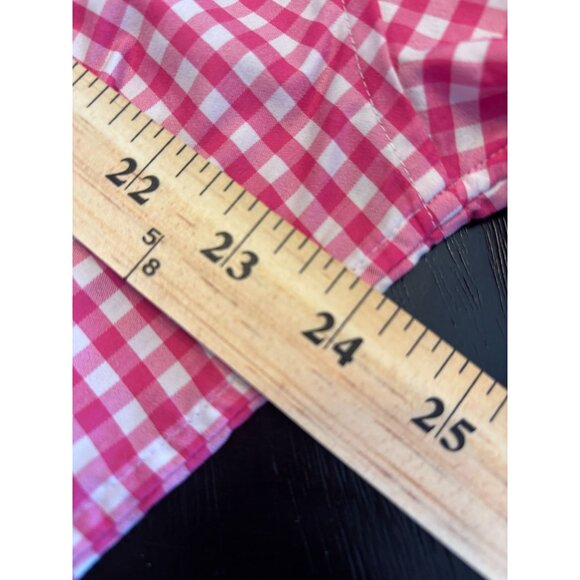 Vineyard Vines Shirt On-The-Go Performance Pink White Gingham Men XL Long Sleeve - Picture 11 of 13